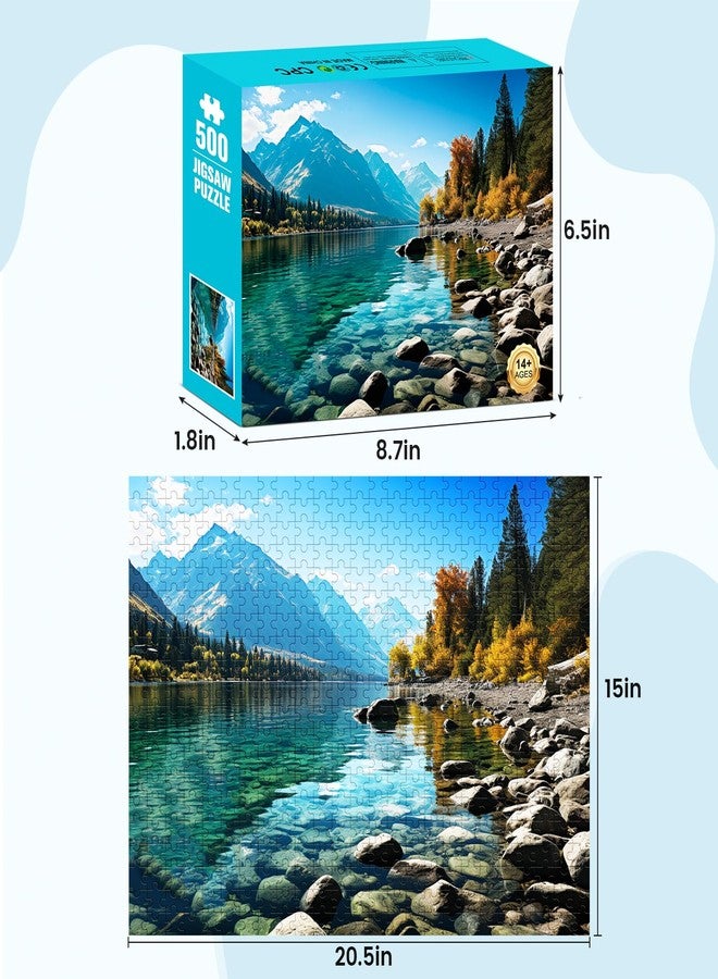VOLUVOLU 500 Piece Puzzle for Adults, Jigsaw Puzzle,Glacier Park Jigsaw Puzzles 500 Pieces Birthday Party for Family Adults Funny Puzzle - Image 3